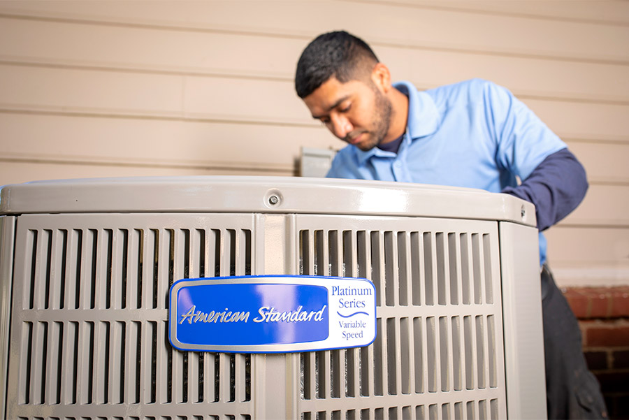 American Standard tech and HVAC unit